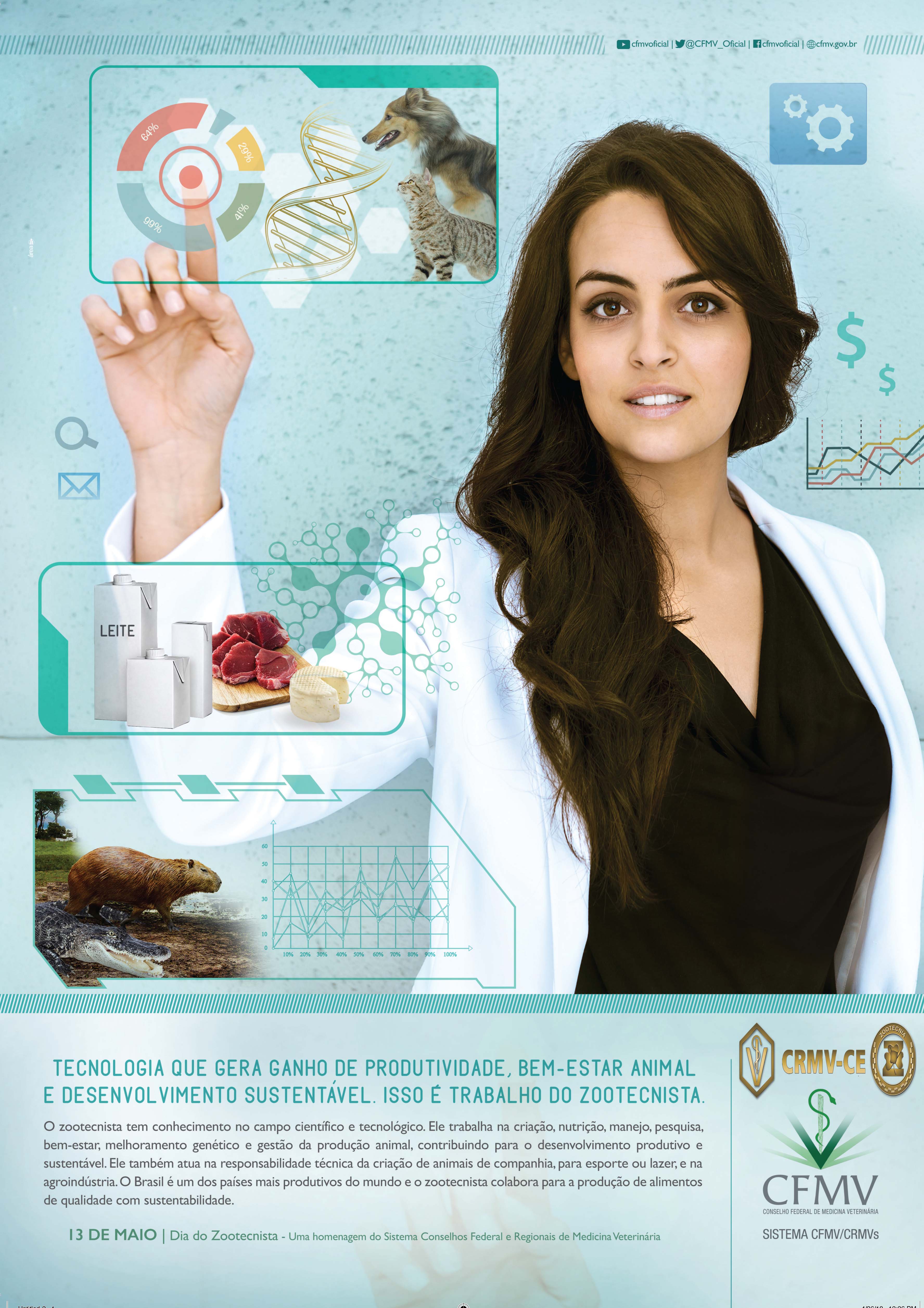 Cartaz Zootecnista mulher